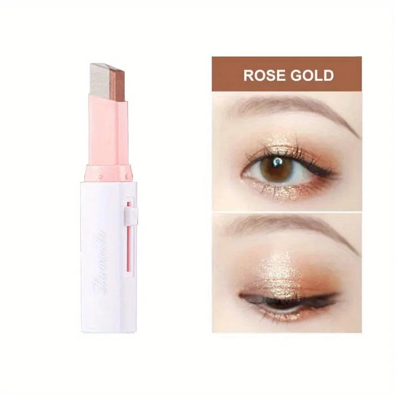 Two-Color Gradient Eyeshadow Stick: Natural, 3D Effect & Long-Lasting